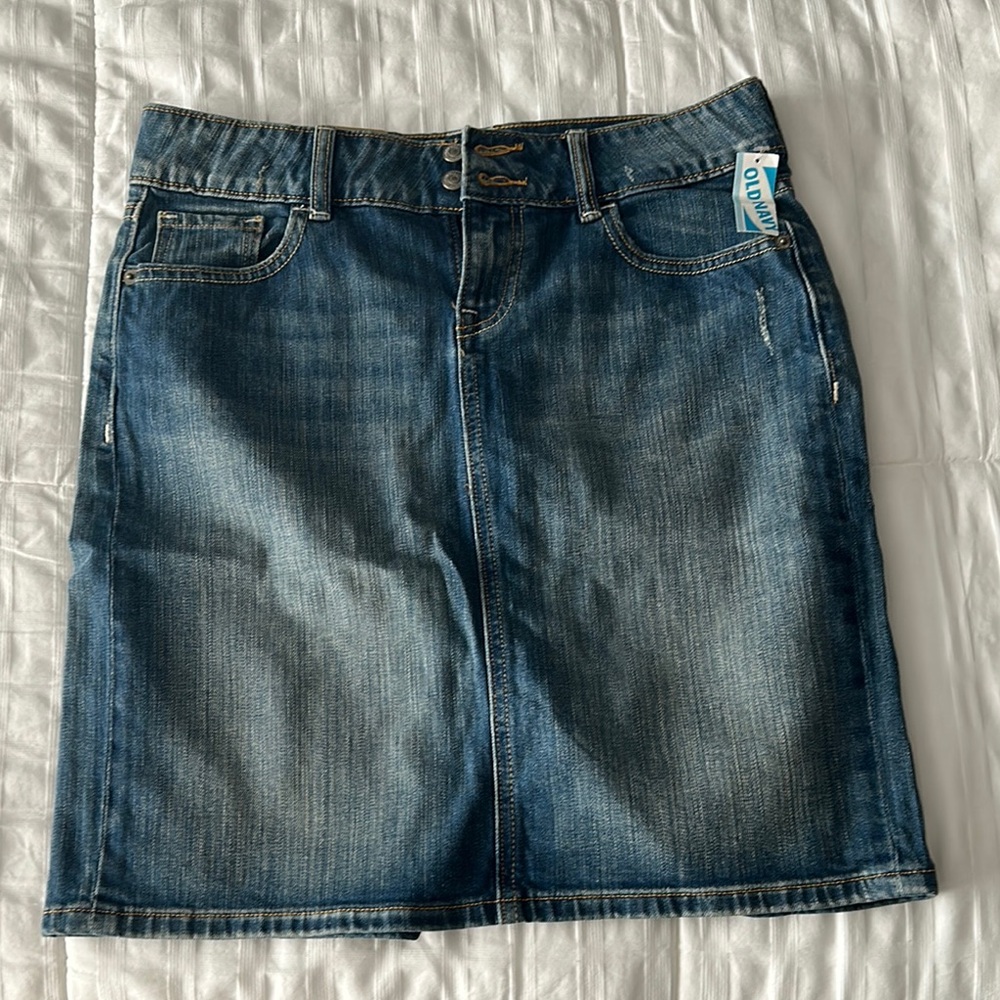 Old Navy Blue Pencil Skirt Knee-Length Casual